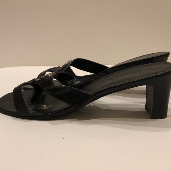 MARIPE Black Heeled Sandal Size 10 - Picture 2 of 6
